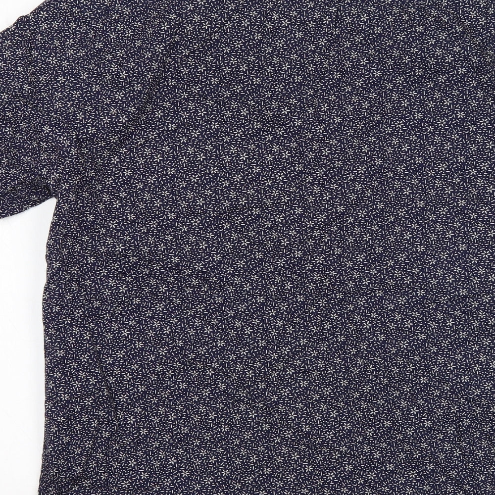 Topman Mens Multicoloured Floral Cotton Button-Up Size M Collared