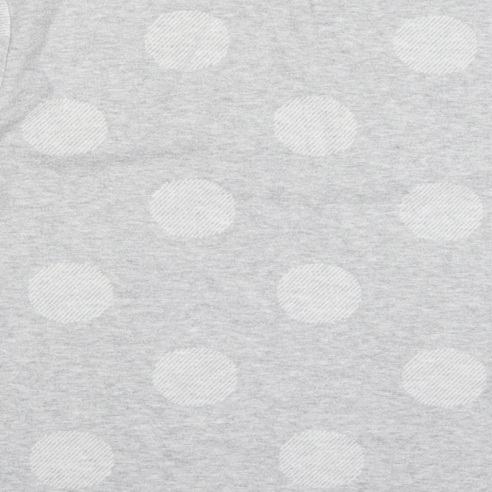 Marks and Spencer Womens Grey Round Neck Polka Dot Polyester Pullover Jumper Size 14