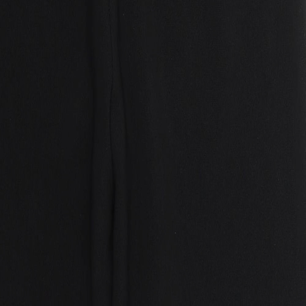Preworn Womens Black Polyester Trousers Size L L27 in Regular