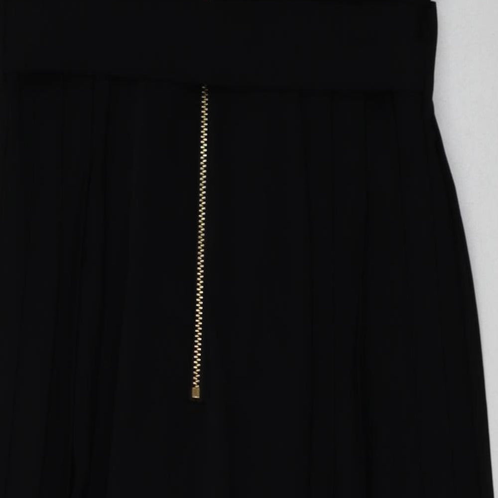 Karen Millen Womens Polyester A-Line Size 12 Crew Neck Zip