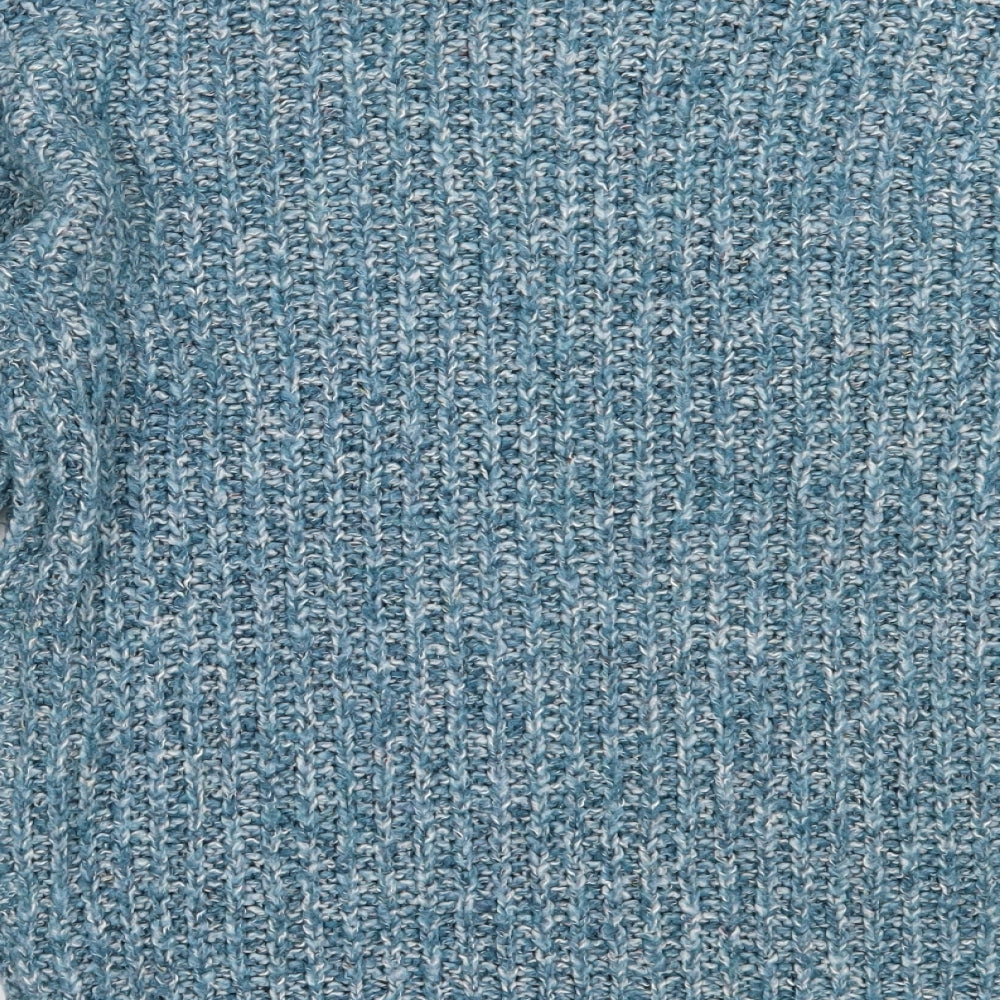 Primark Womens Blue Round Neck Acrylic Pullover Jumper Size S