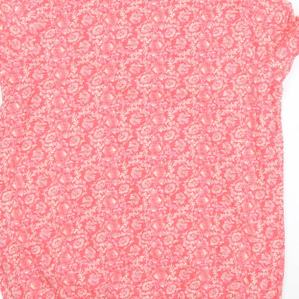 NEXT Womens Multicoloured Paisley Cotton Basic T-Shirt Size 10 Round Neck