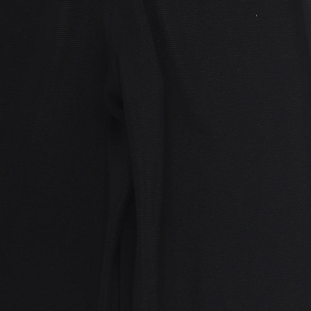 Preworn Womens Black Polyester Trousers Size 30 in L26 in Regular