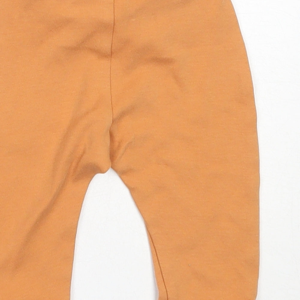 George Boys Orange Cotton Jogger Trousers Size 3-6 Months