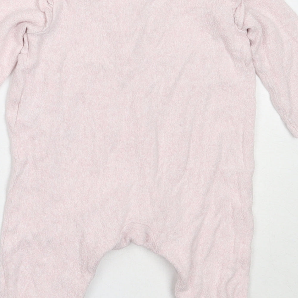F&F Baby Pink Viscose Babygrow One-Piece Size 3-6 Months