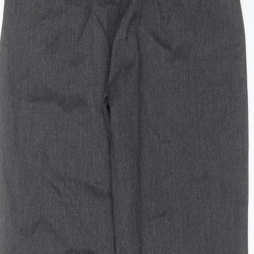 George Boys Grey Polyester Trousers Size 9-10 Years Regular Zip - school