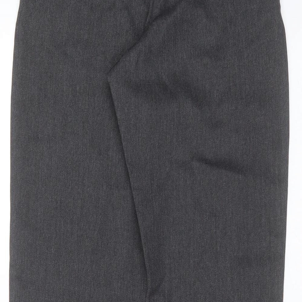 George Boys Grey Polyester Trousers Size 9-10 Years Regular Zip - school