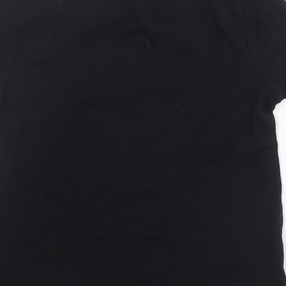 Tesco Girls Black Cotton Basic T-Shirt Size 6 Years Round Neck - Disney, Minnie Mouse