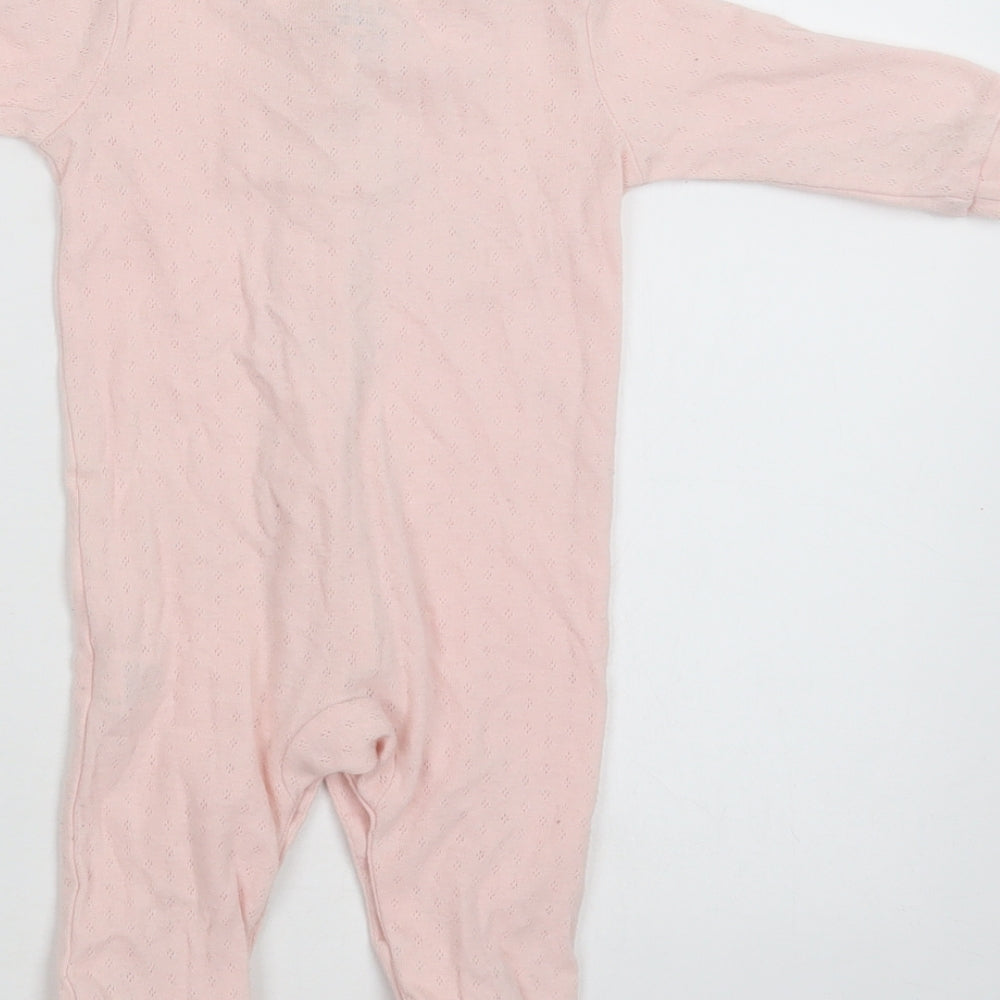 Chick Pea Baby Pink Cotton Babygrow One-Piece Size 3-6 Months Snap