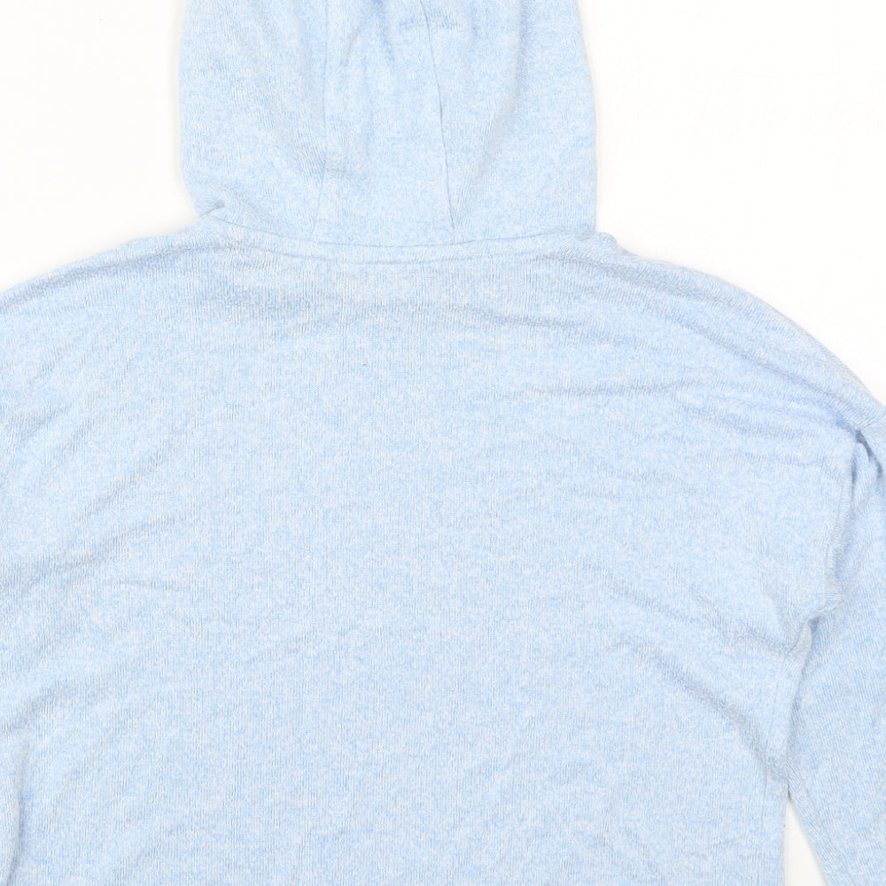 Marks and Spencer Girls Blue Viscose Pullover Hoodie Size 8-9 Years Pullover