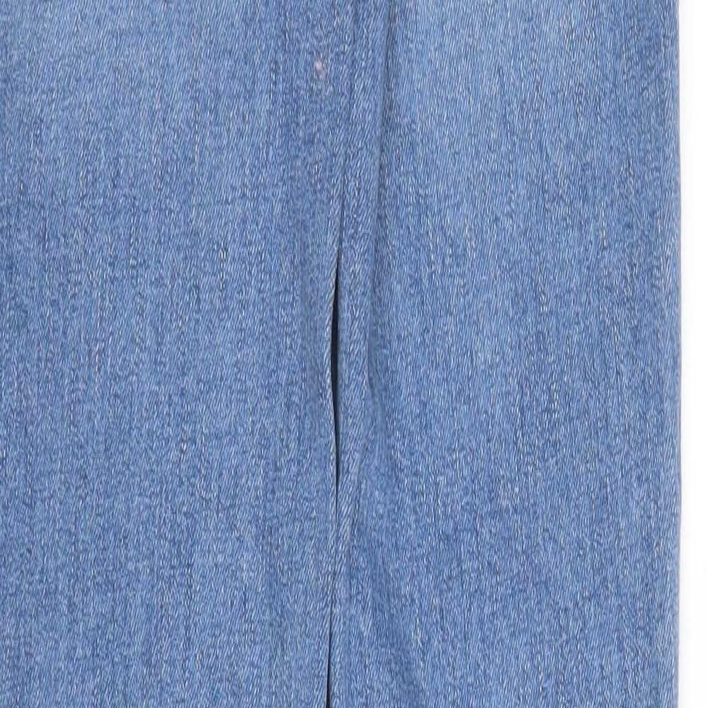 ASOS Mens Blue Cotton Straight Jeans Size 23 in L32 in Regular Zip
