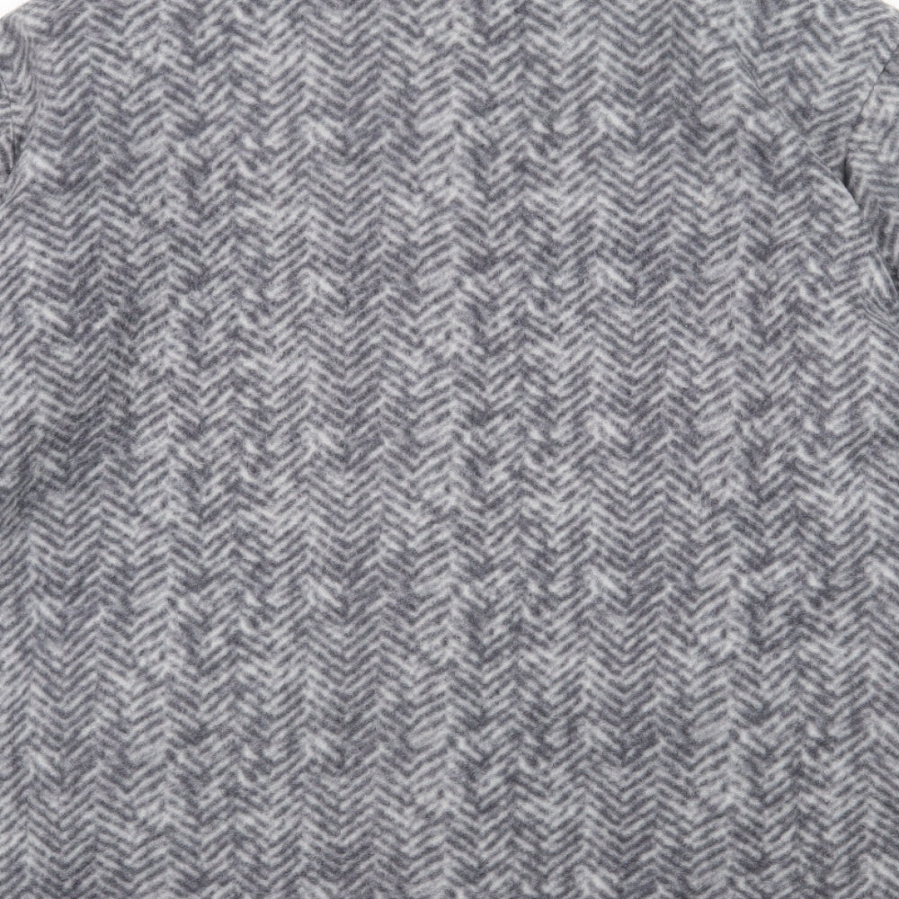 Preworn Womens Grey Herringbone Jacket Size L Button
