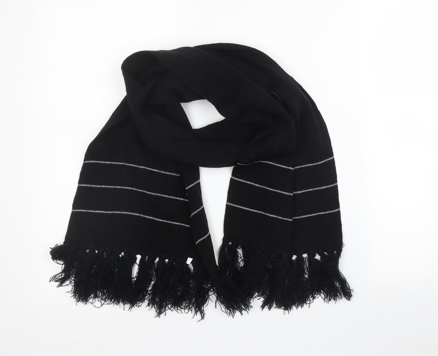 Preworn Unisex Black Acrylic Scarf