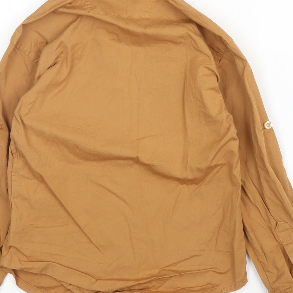Ways Boys Beige Cotton Basic Button-Up Size 5 Years Collared Button