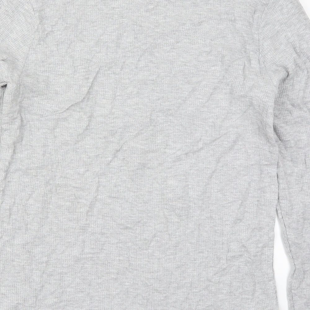 Pep&Co Mens Grey Cotton T-Shirt Size M Crew Neck