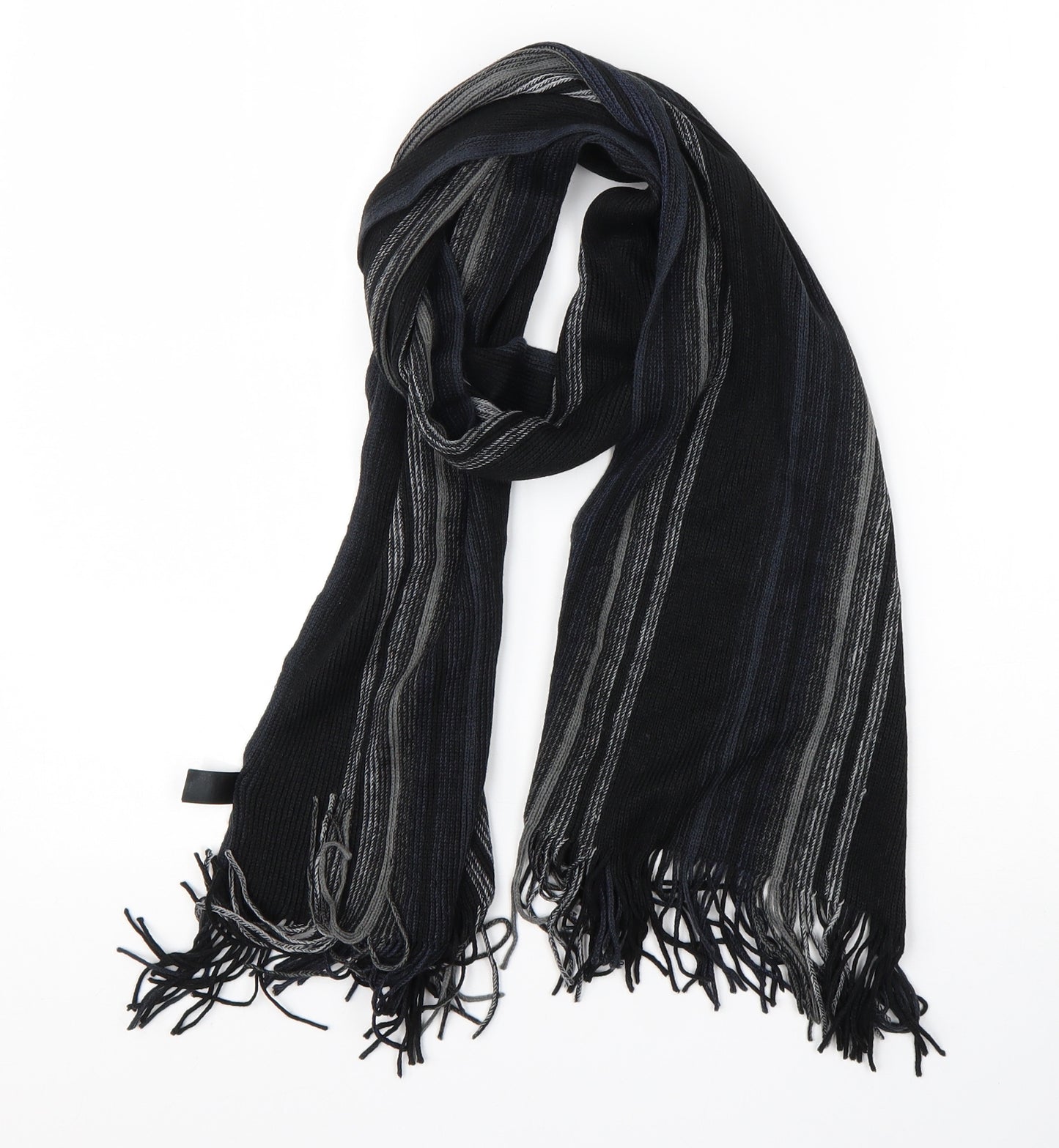 Primark Mens Blue Striped Acrylic Scarf One Size