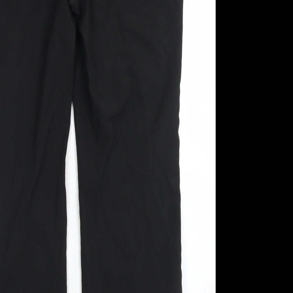 NEXT Womens Black Polyester Dress Pants Trousers Size 14 L28 in Regular Hook & Eye