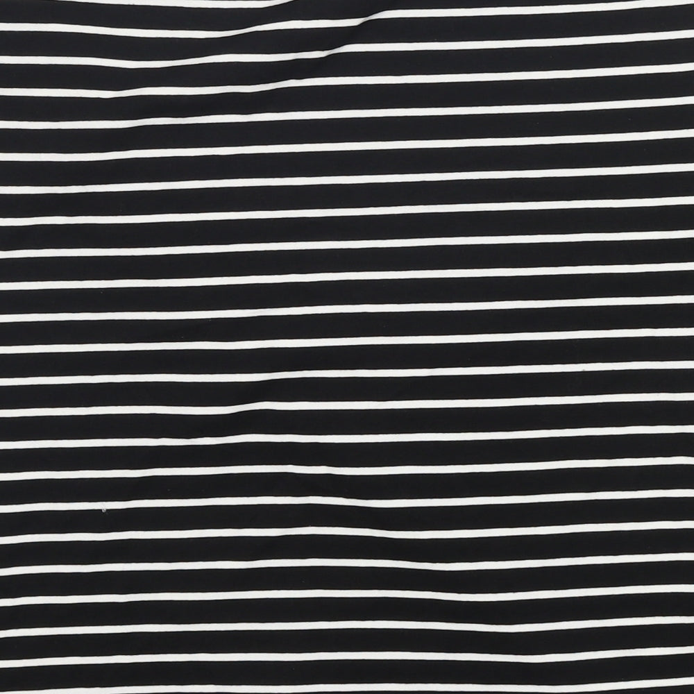 Preworn Womens Black Striped Cotton Straight & Pencil Skirt Size XL