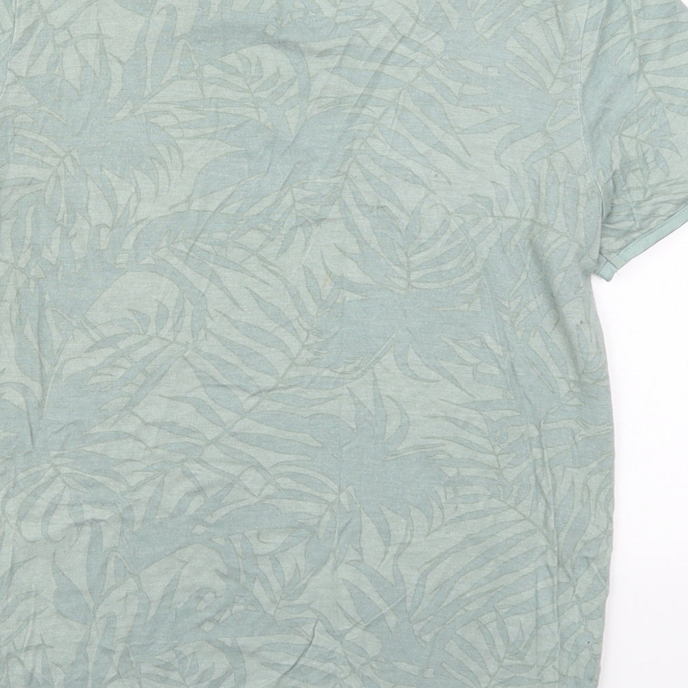 Primark Womens Green Solid Viscose Top Pyjama Top Size 6 - Leaf Prints