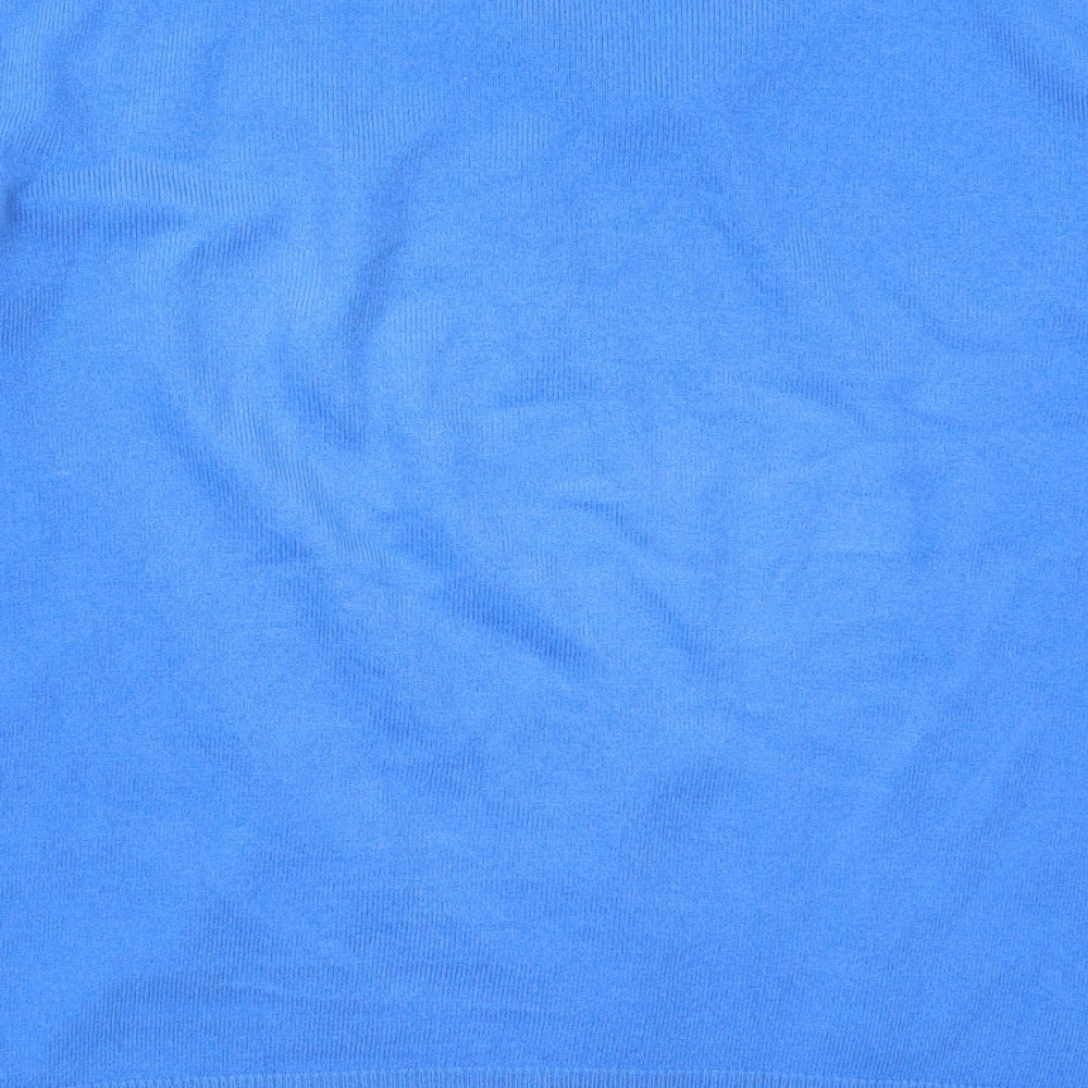 Marks and Spencer Mens Blue V-Neck Acrylic Pullover Jumper Size M