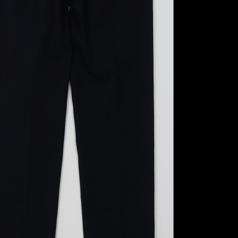 Marks and Spencer Mens Blue Polyester Capri Trousers Size 28 L31 in Regular Button