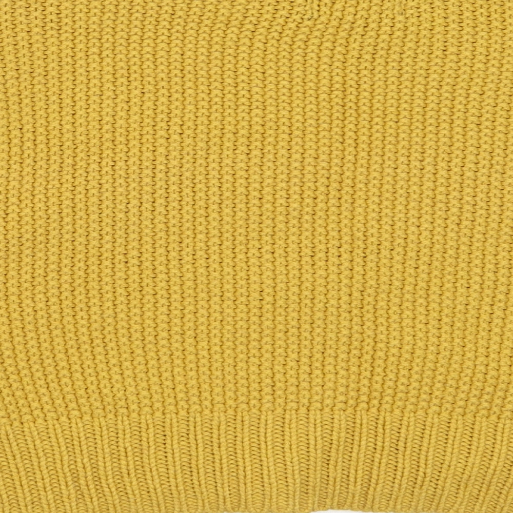 New Look Womens Yellow Round Neck Acrylic Pullover Jumper Size S