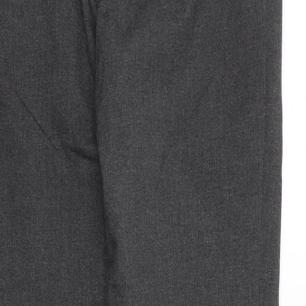 M&S Girls Grey Viscose Carpenter Trousers Size 11 Years L26 in Regular Zip