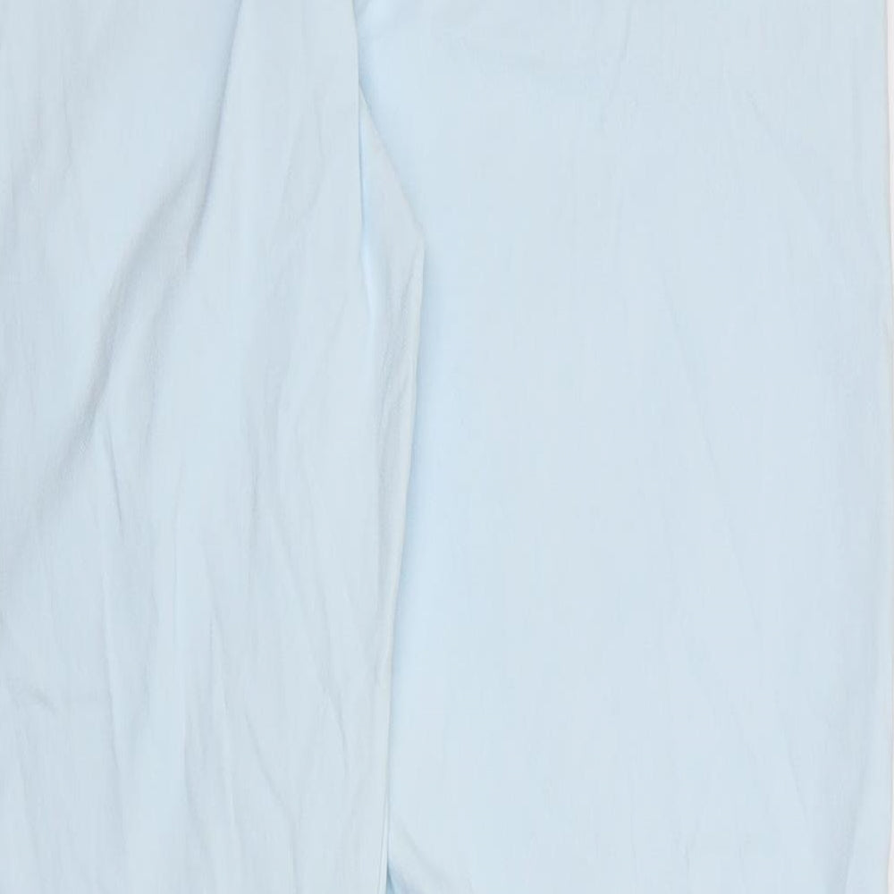 Preworn Womens Blue Viscose Carrot Trousers Size 3XL L28 in Regular Drawstring