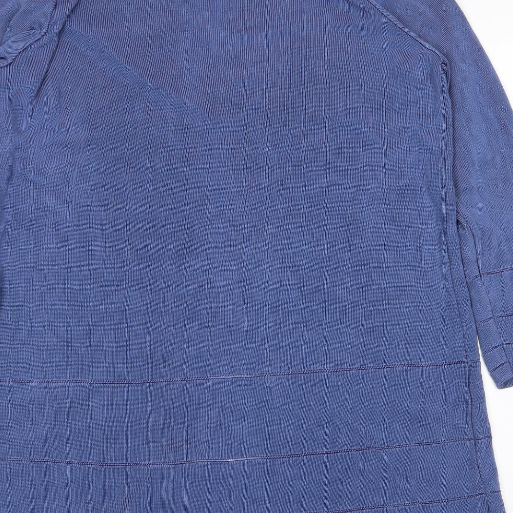 Preworn Womens Blue V-Neck Viscose Cardigan Jumper Size XL