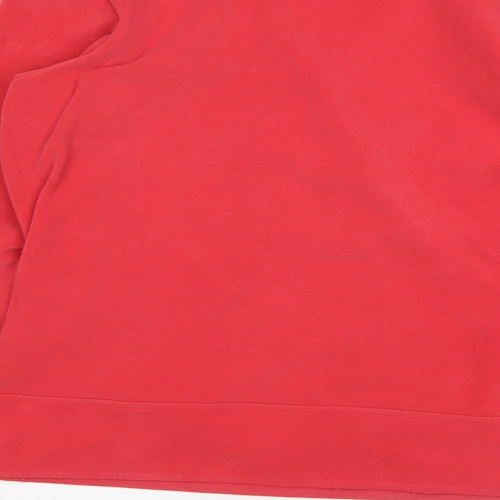 M&S Womens Pink V-Neck Polyester Pullover Jumper Size 12