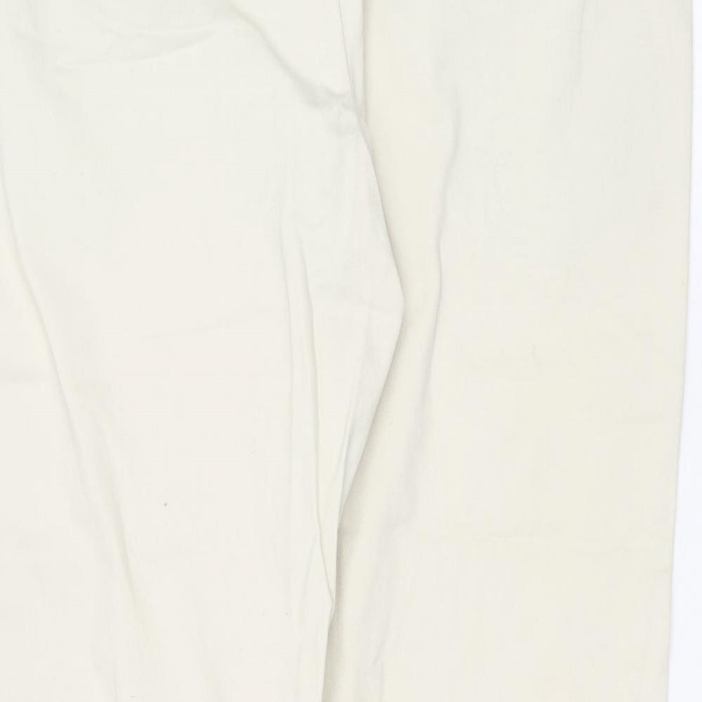 Samuel Windsor Womens Beige Cotton Chino Trousers Size 42 in L29 in Regular Zip
