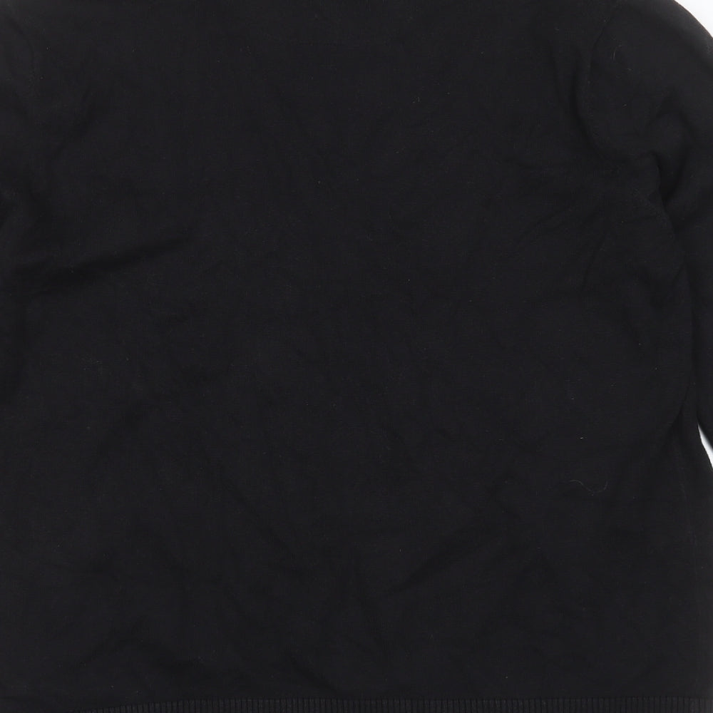 Burton Womens Black Collared Cotton Pullover Jumper Size XL