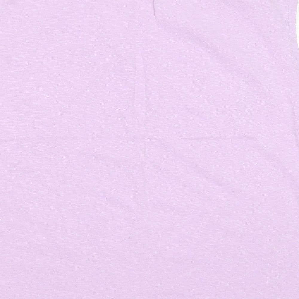 NEXT Girls Purple Cotton Basic T-Shirt Size 15 Years Round Neck - One of a kind