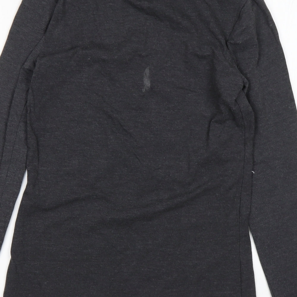 Atmosphere Girls Grey Cotton Basic T-Shirt Size 8 Years Scoop Neck