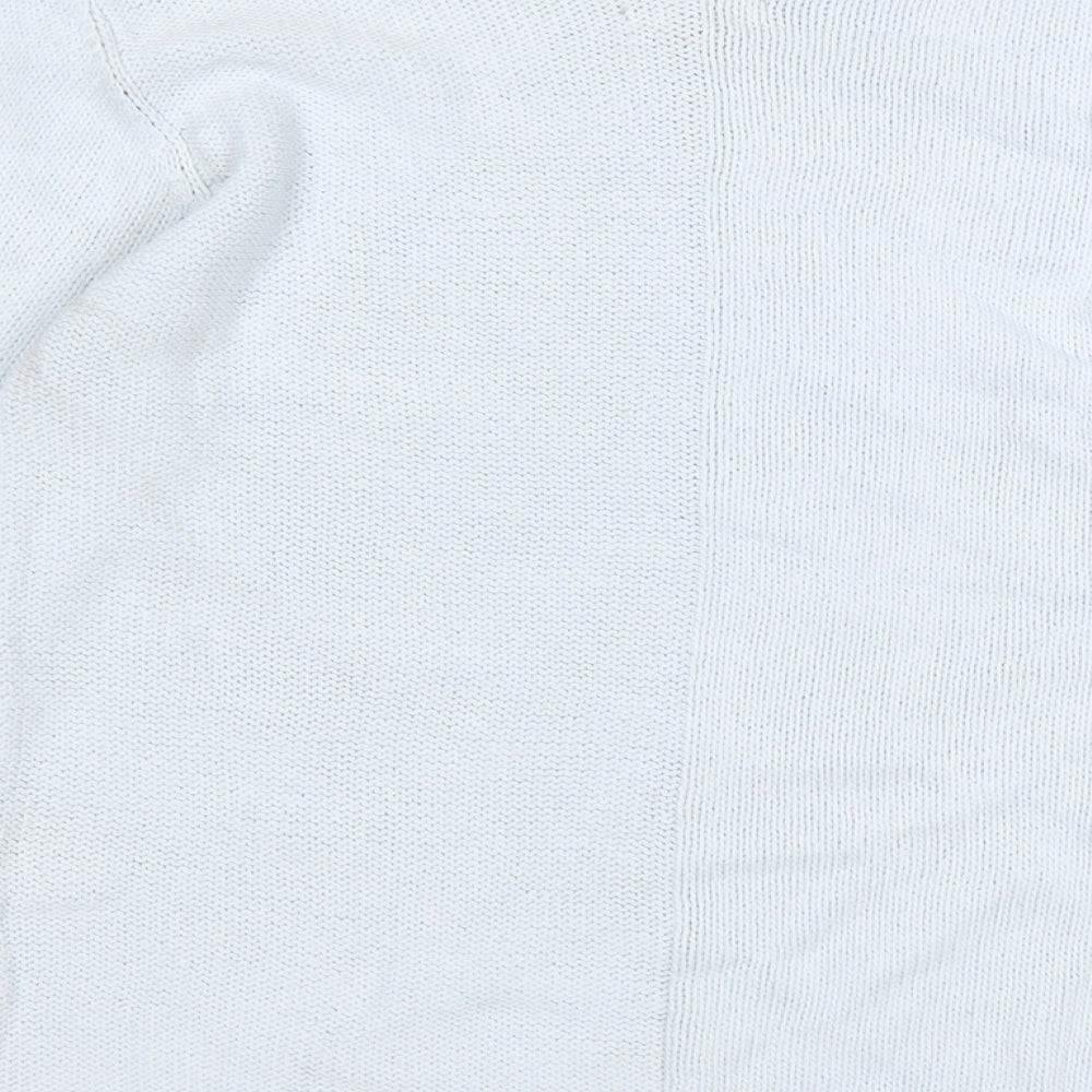 Per Una Womens Blue Round Neck Viscose Pullover Jumper Size 8