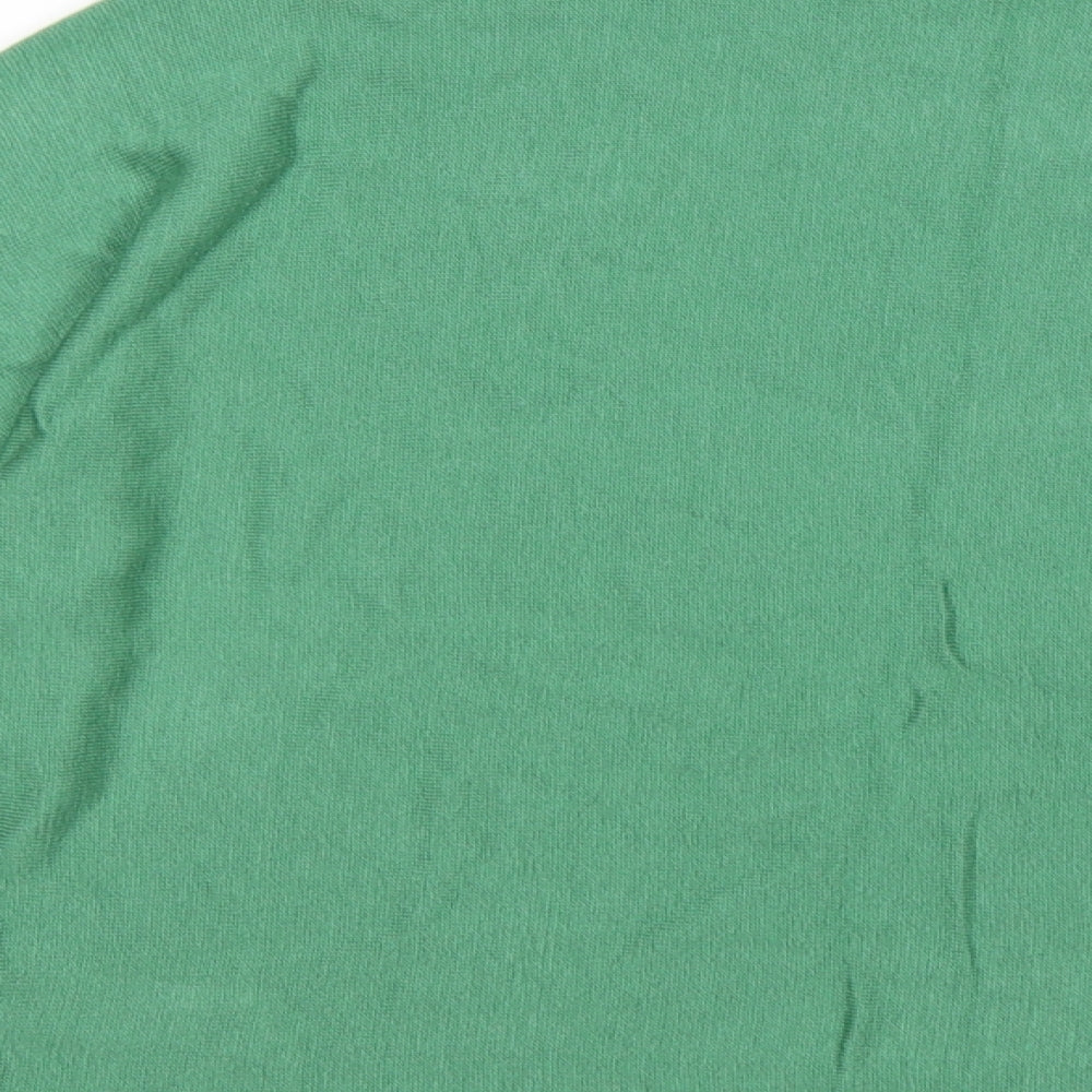 M&S Womens Green Round Neck Acrylic Pullover Jumper Size S