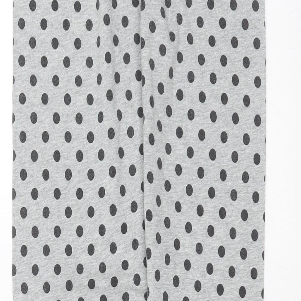 GapKids Girls Grey Polka Dot Cotton Carrot Trousers Size 14-15 Years Extra-Slim - leggings