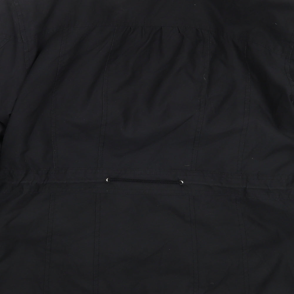 Per Una Womens Black Overcoat Coat Size S