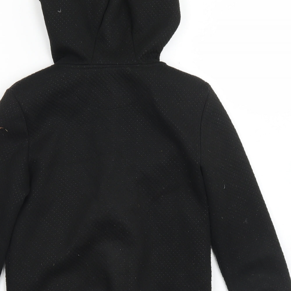 Primark Boys Black Polyester Full Zip Hoodie Size 7-8 Years Zip