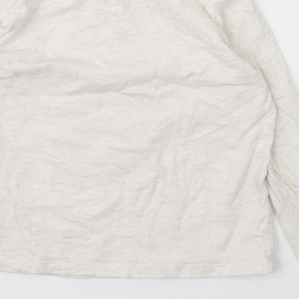 Gap Girls Beige Cotton Basic T-Shirt Size 5 Years Round Neck