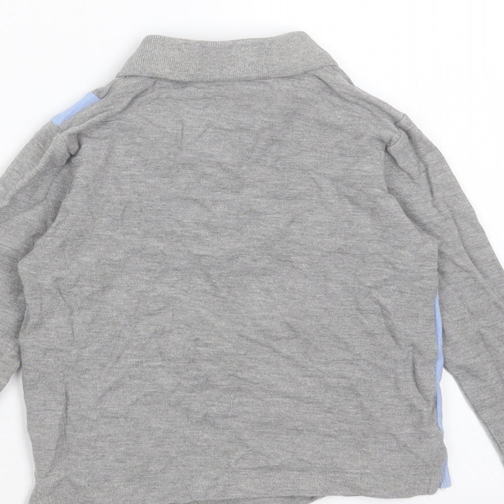 Very Boys Grey Cotton Basic Polo Size 3-4 Years Collared