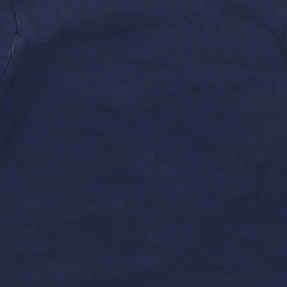 Boboli Girls Blue Cotton Basic T-Shirt Size 4 Years Round Neck Pullover - Umberellas