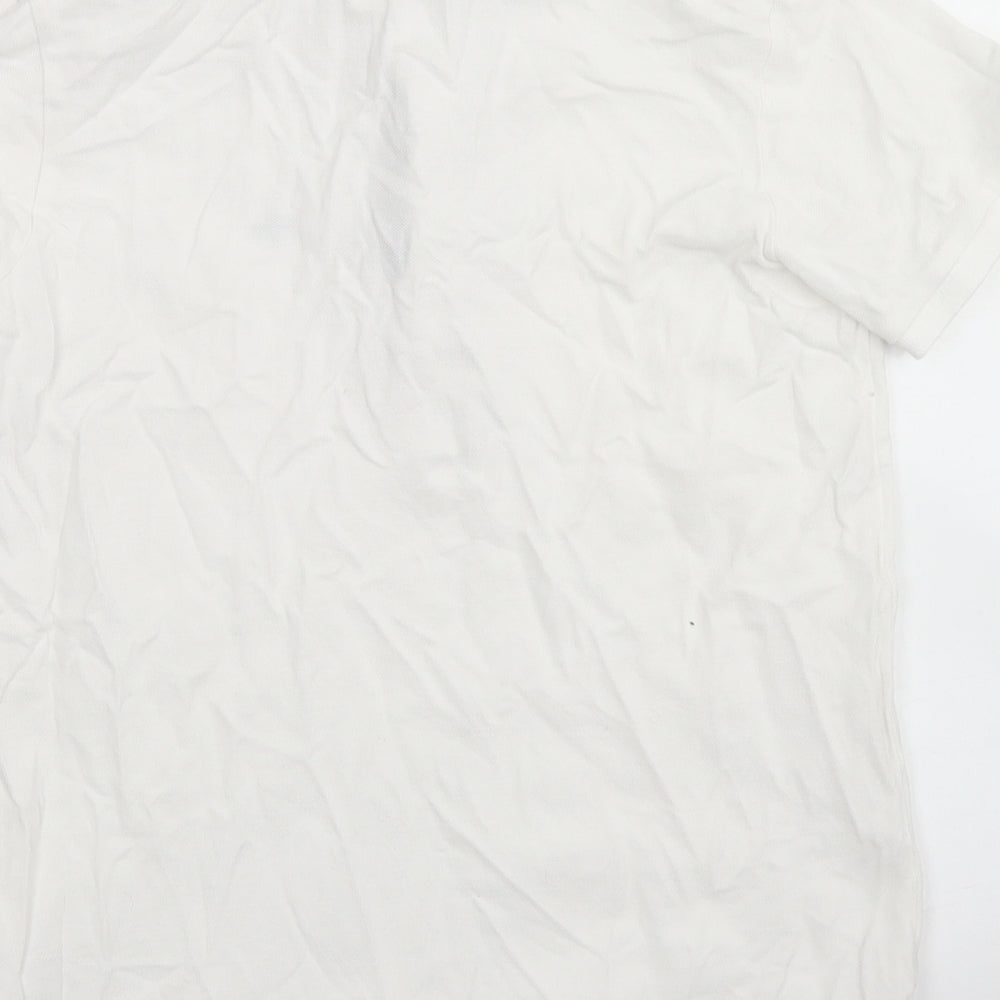 URBN-DEPT Boys White Cotton Basic Polo Size 12 Years Crew Neck
