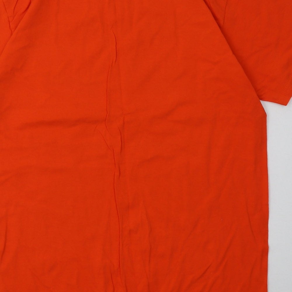 Fruit of the Loom Womens Orange Cotton Basic T-Shirt Size M Crew Neck - i am a lucky daughter