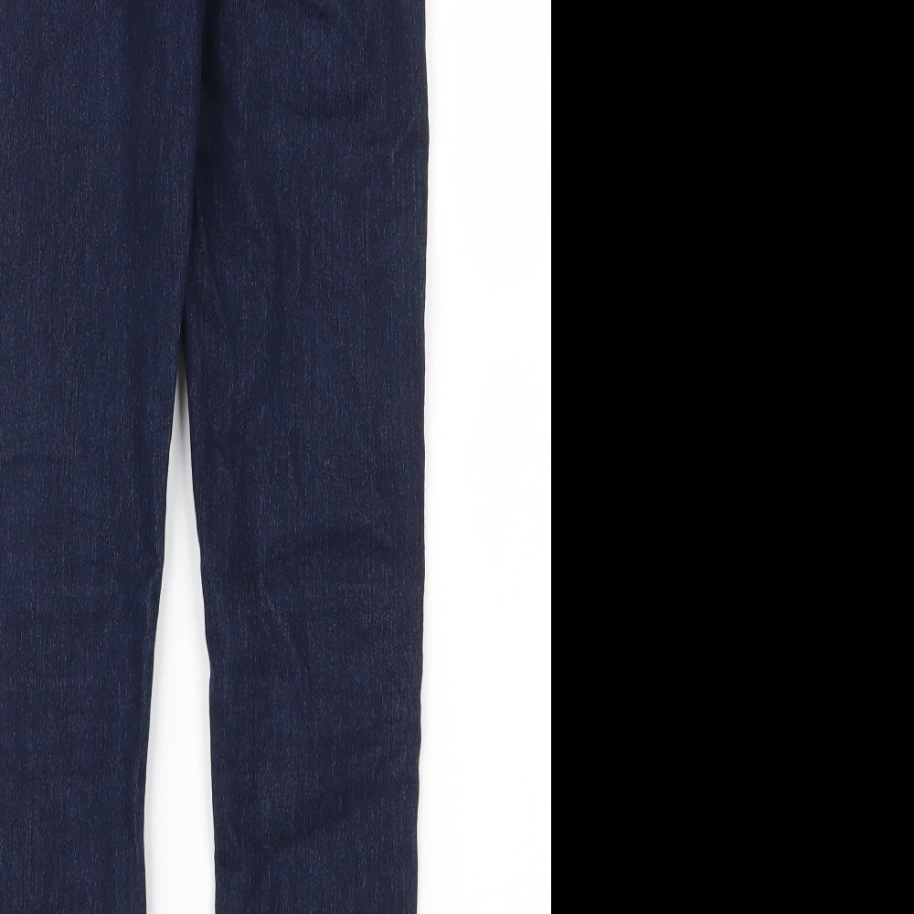 NEXT Girls Blue Cotton Straight Jeans Size 11 Years L24 in Regular Zip