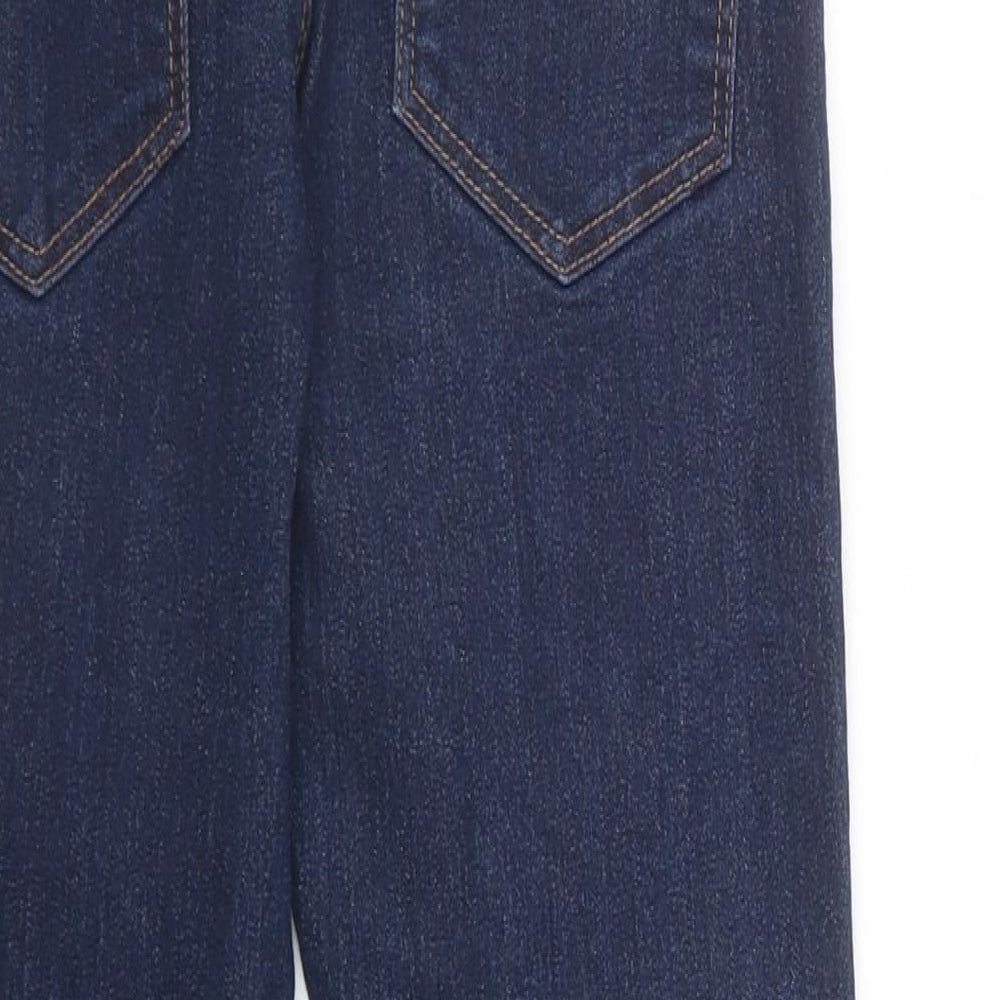 NEXT Girls Blue Cotton Skinny Jeans Size 10 Years Regular Button