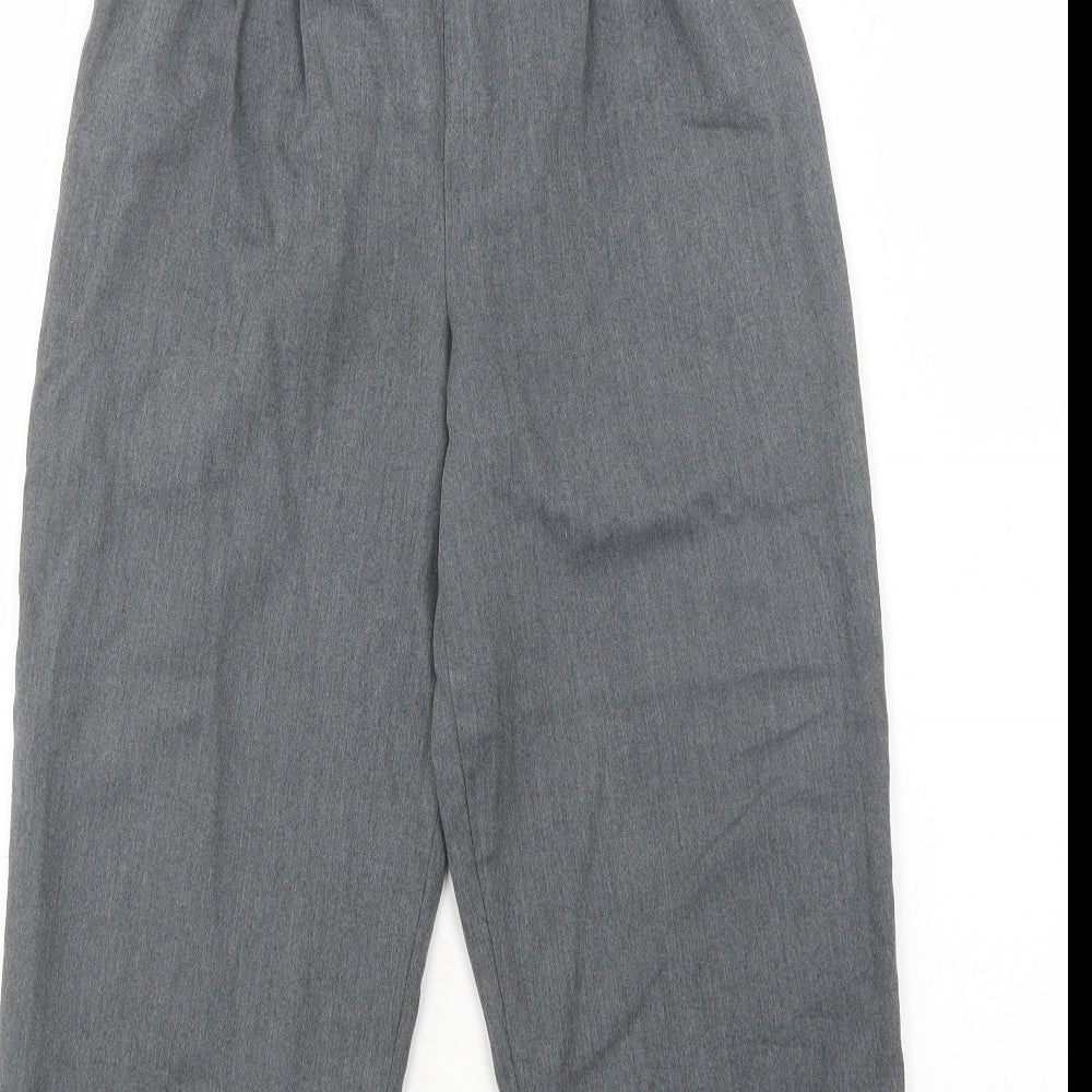 Tesco Boys Grey Polyester Dress Pants Trousers Size 10 Years Regular Button
