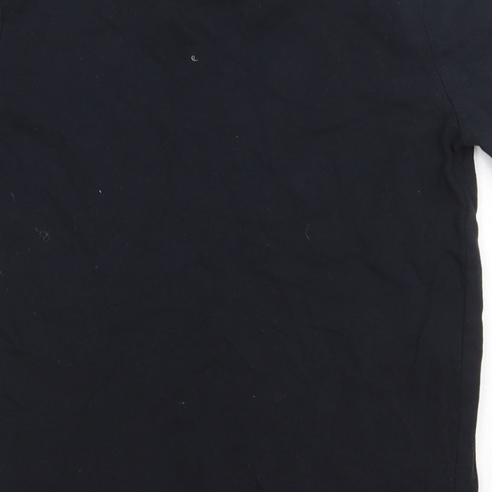 Sainsburys Boys Black Cotton Basic T-Shirt Size 8 Years Crew Neck Pullover
