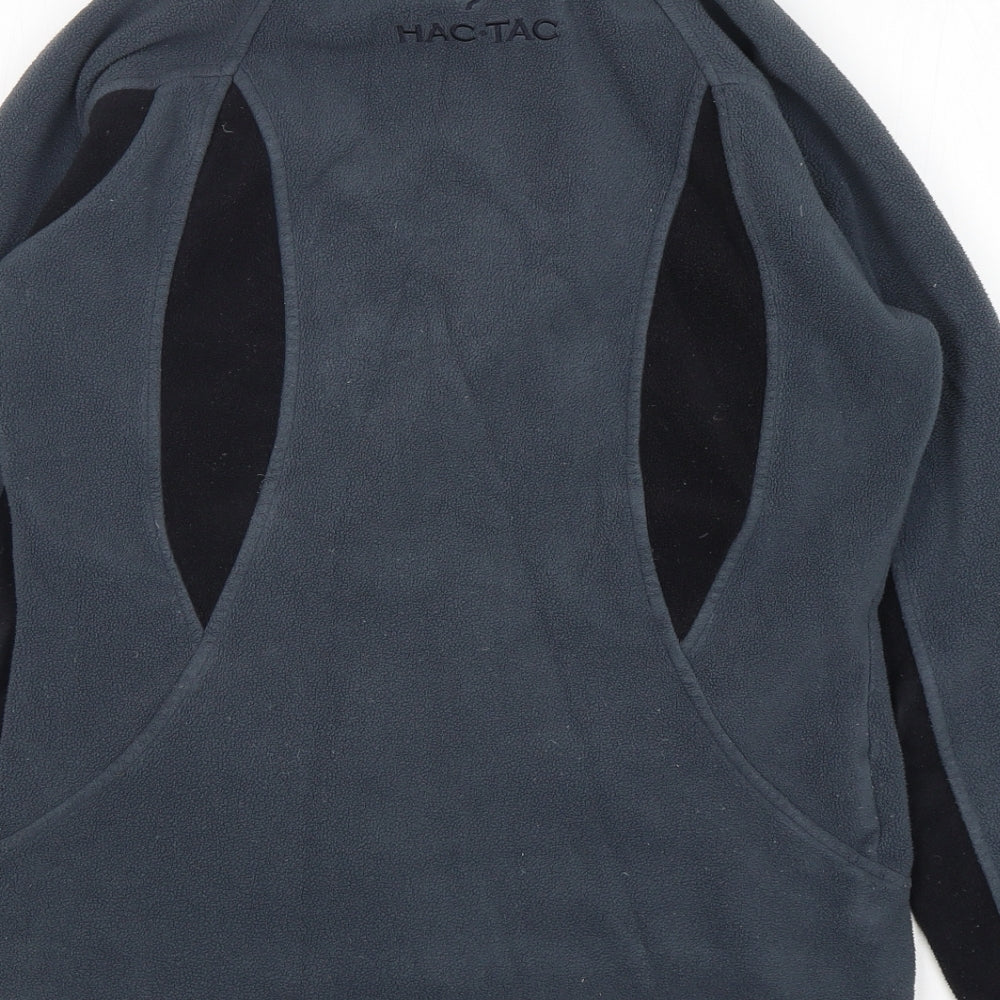 Hac Tac Womens Grey Polyester Full Zip Sweatshirt Size 12