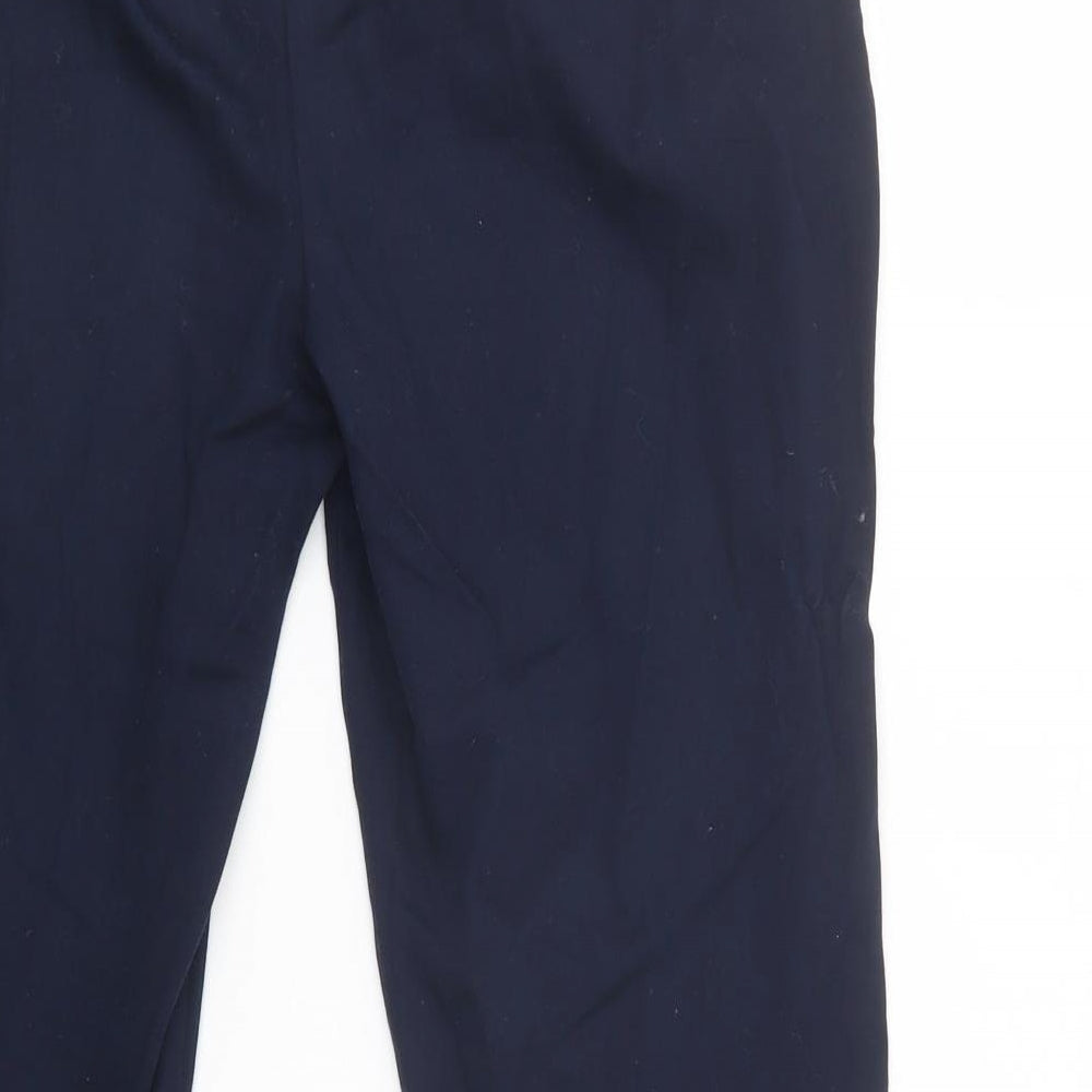 Dorothy Perkins Womens Blue Cotton Chino Trousers Size 10 L28 in Regular Hook & Loop